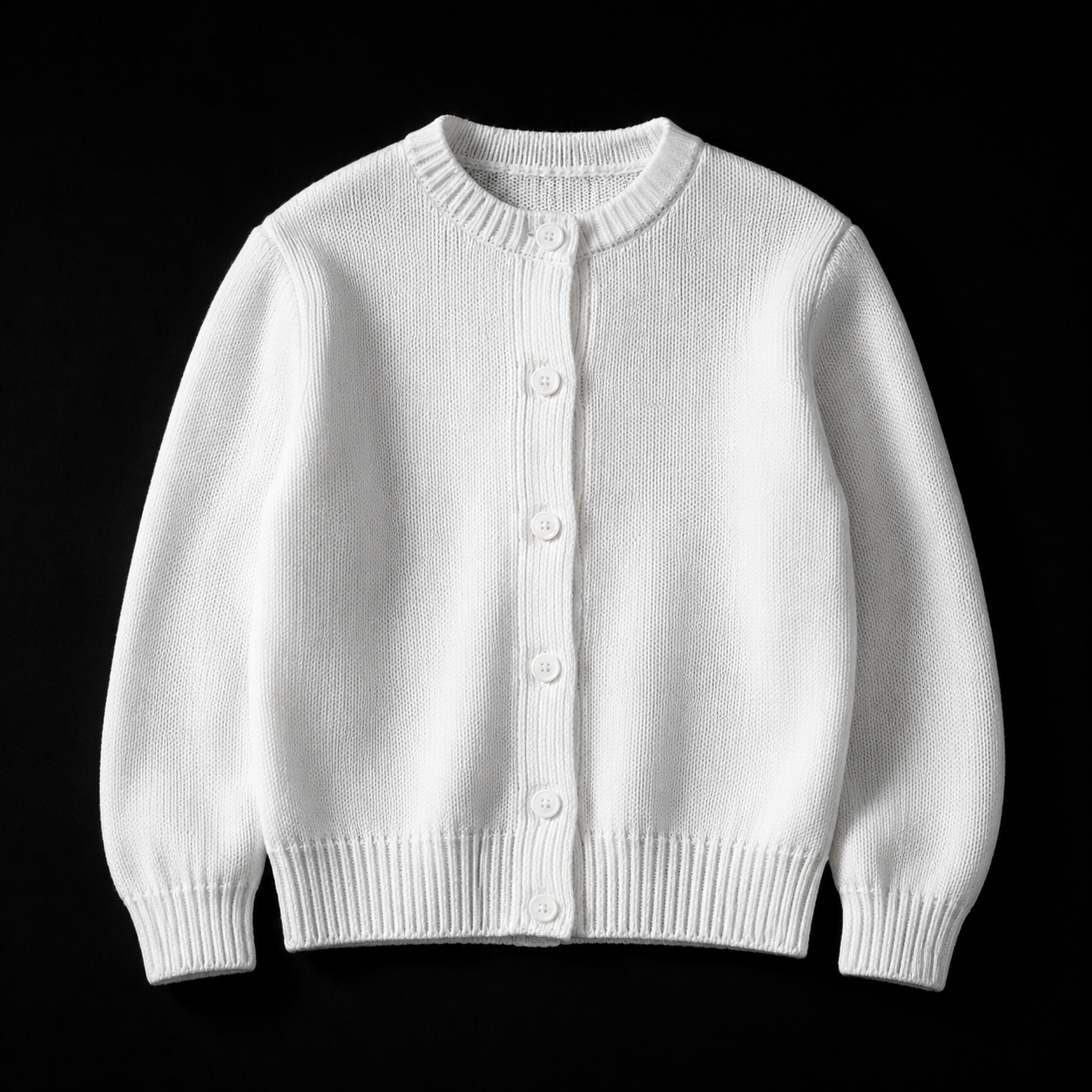 白いニットとカーディガン